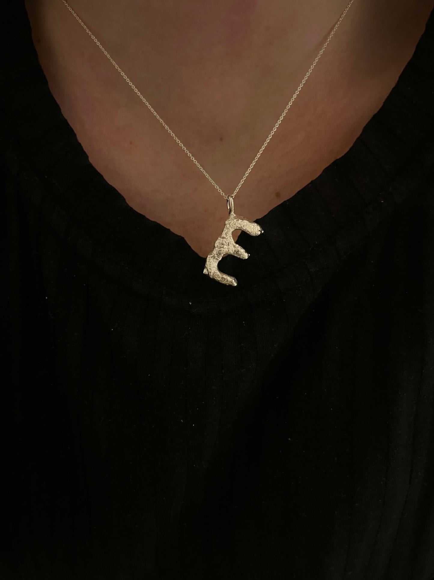 MOLTEN CUSTOM LETTER in 925 Sterling Silver