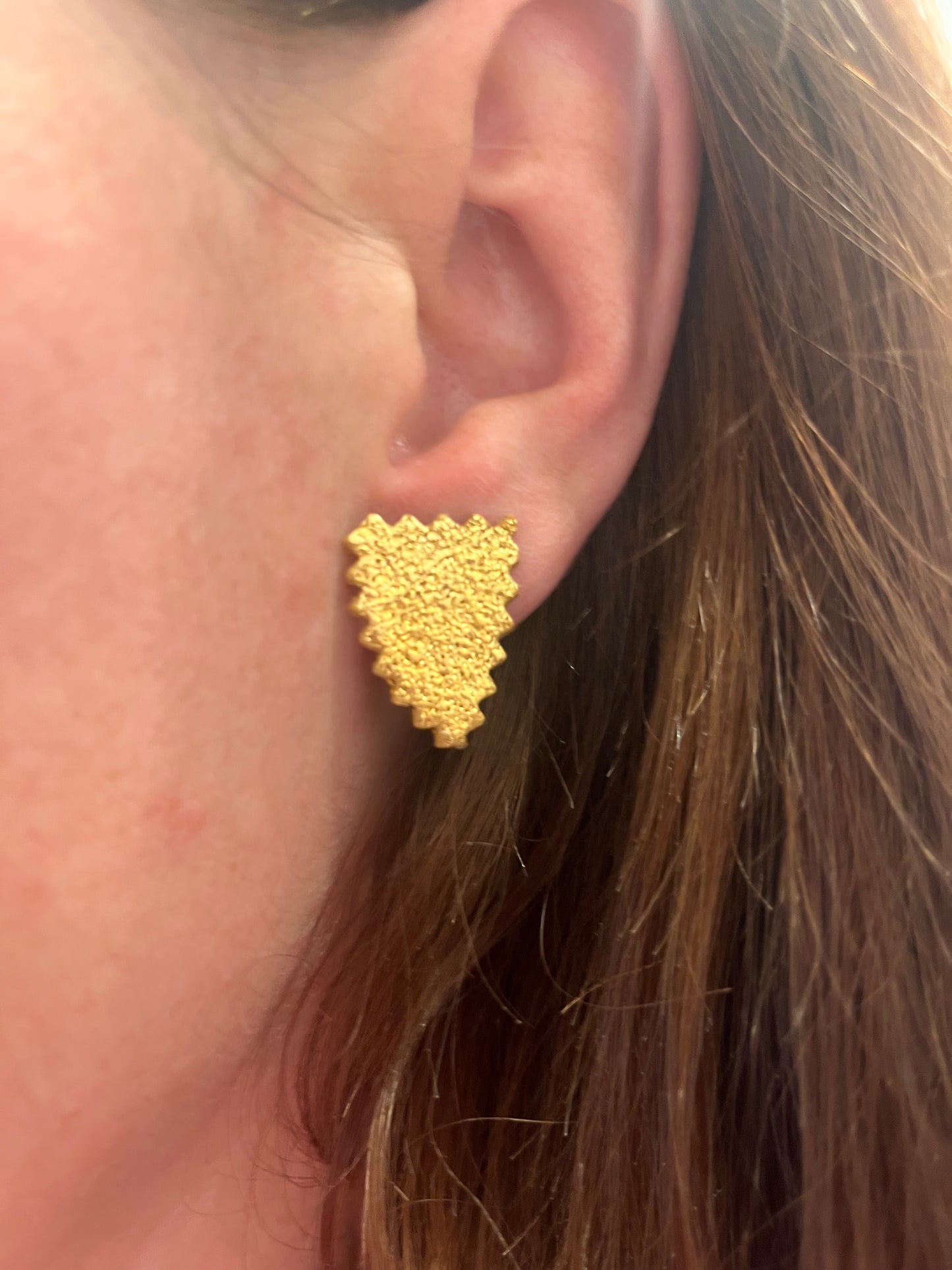 STAMP studs in gold