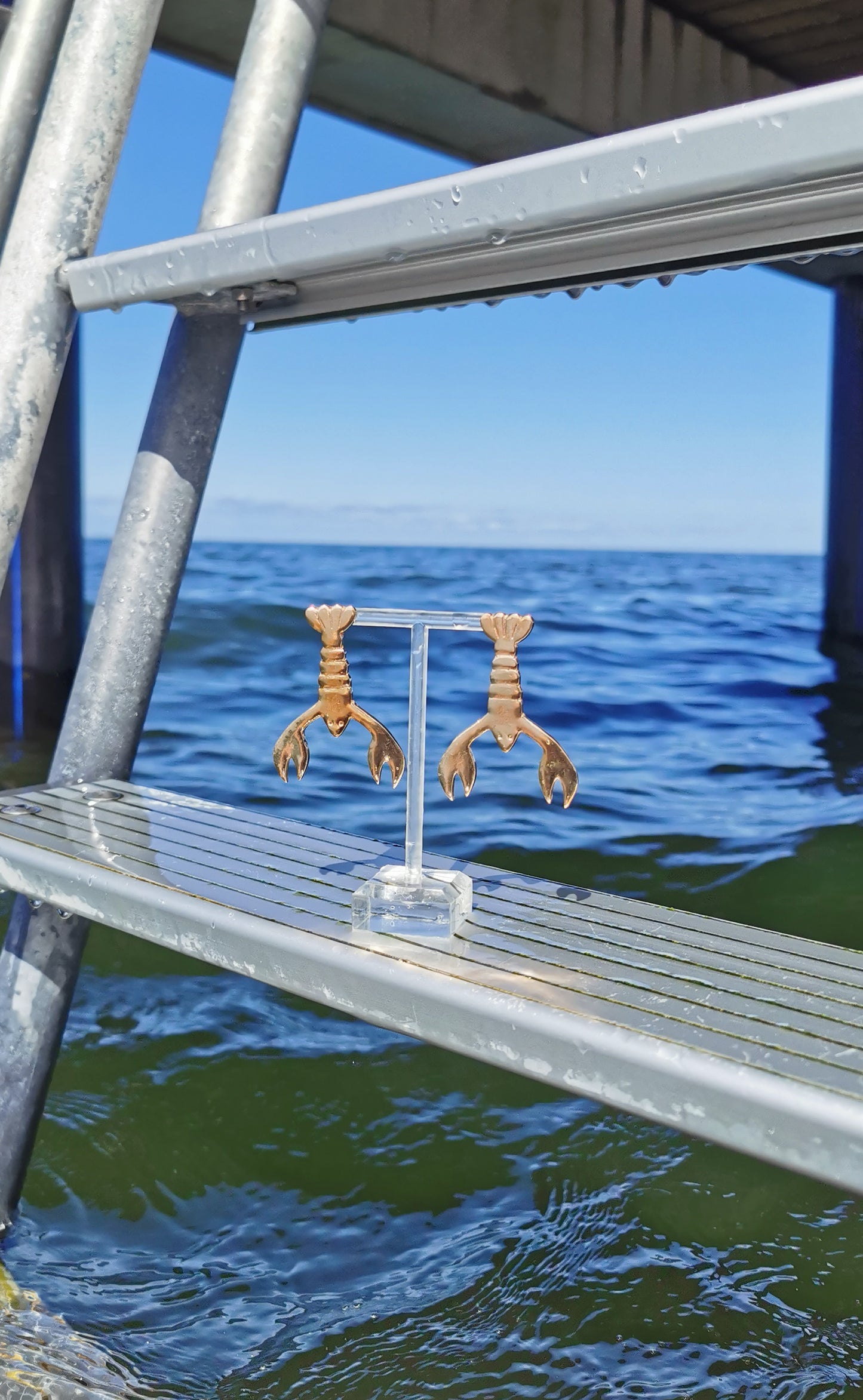 Lobster Statement Earrings