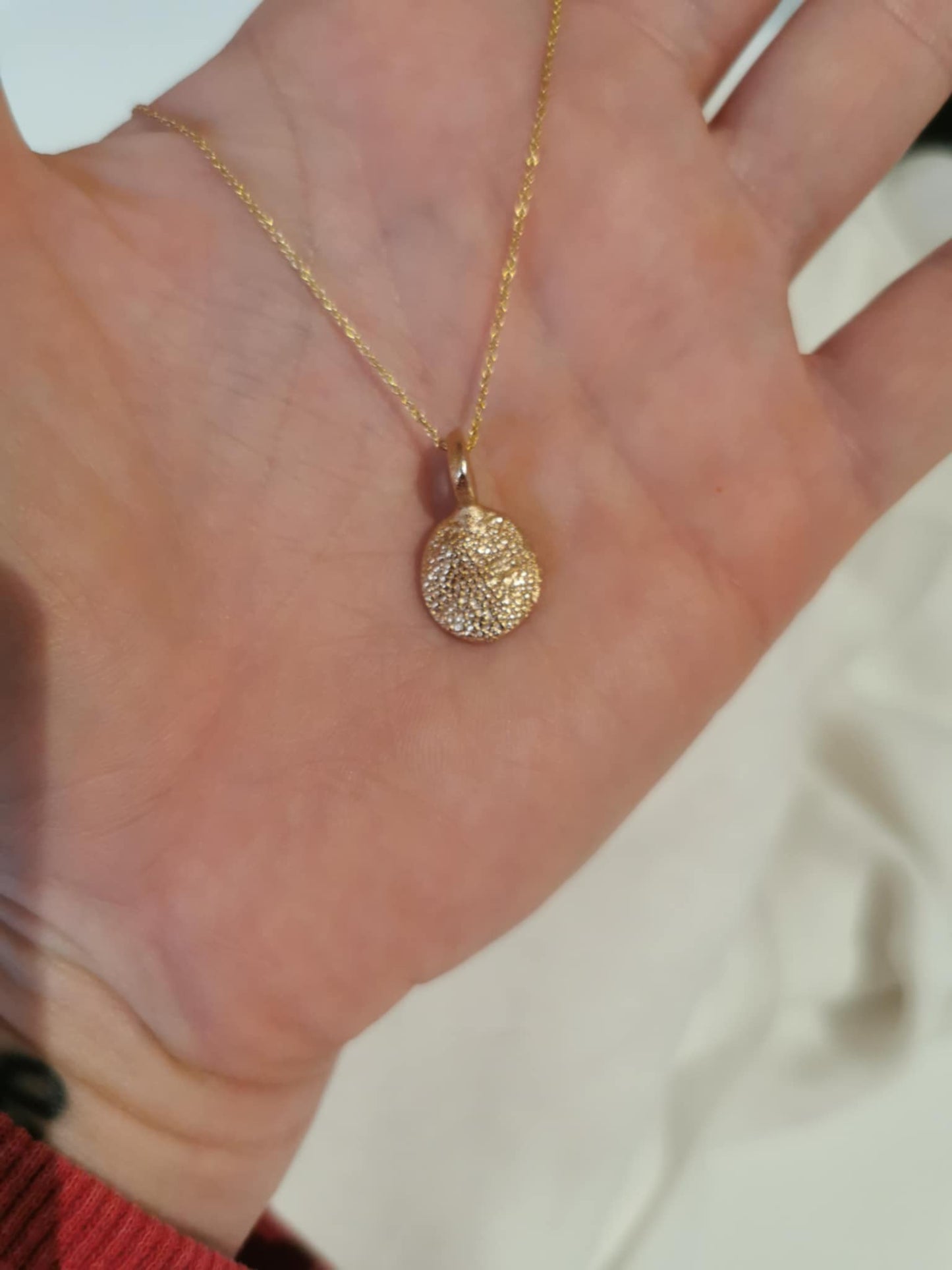 Lasting impressions necklace BRONZE