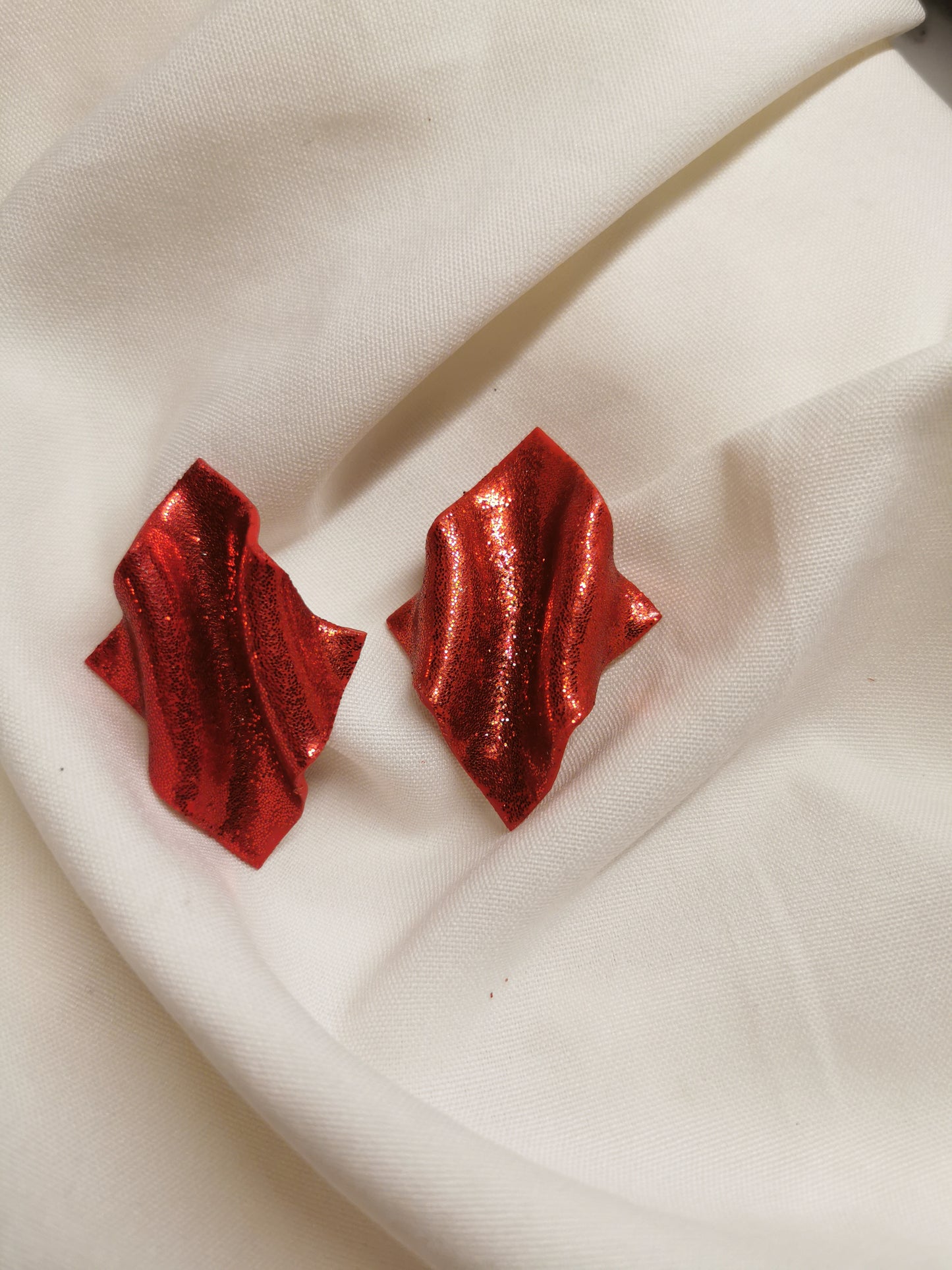 CRINKLE in RED GLITTER