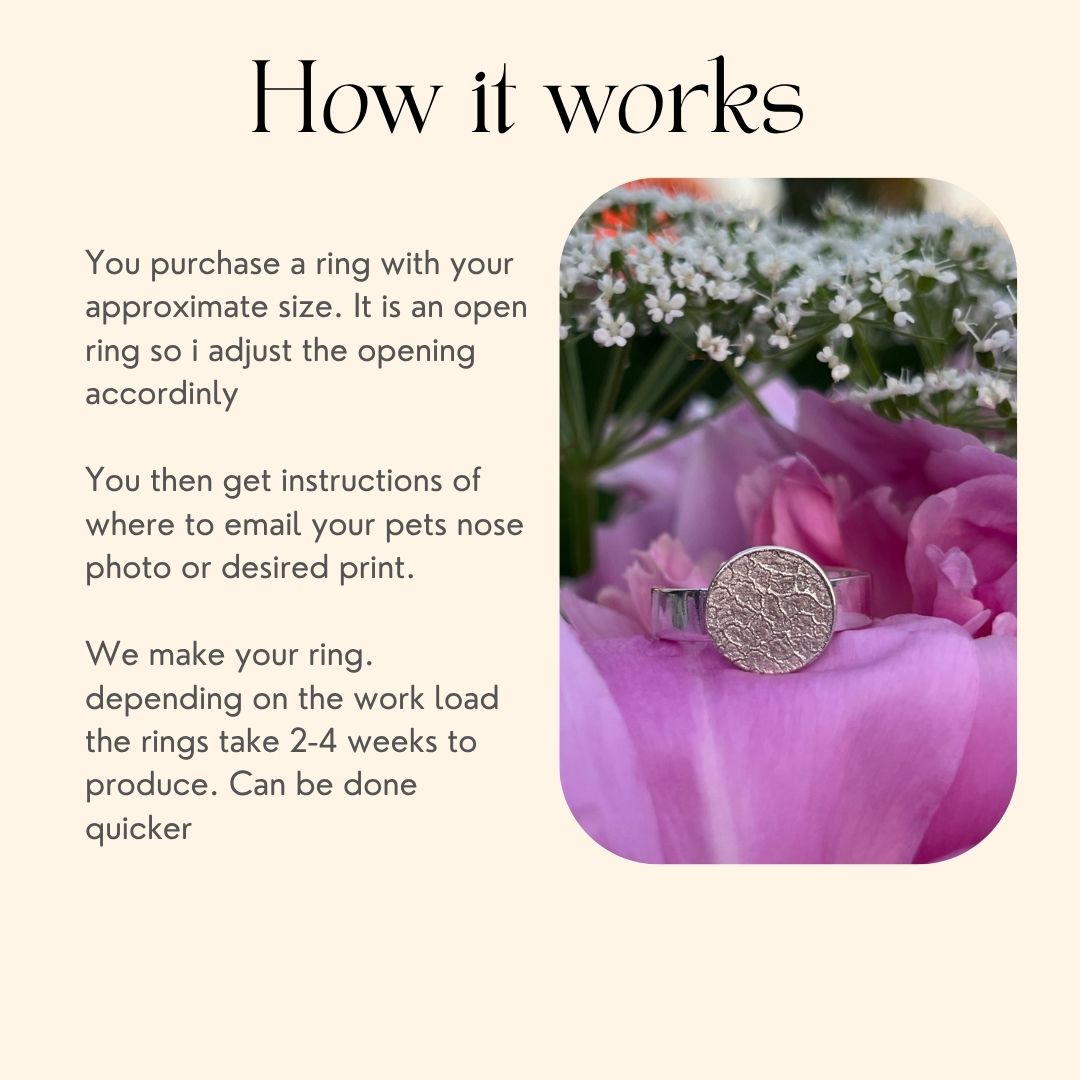 Lasting impressions ENGRAVED DOG NOSE RING FROM PHOTO