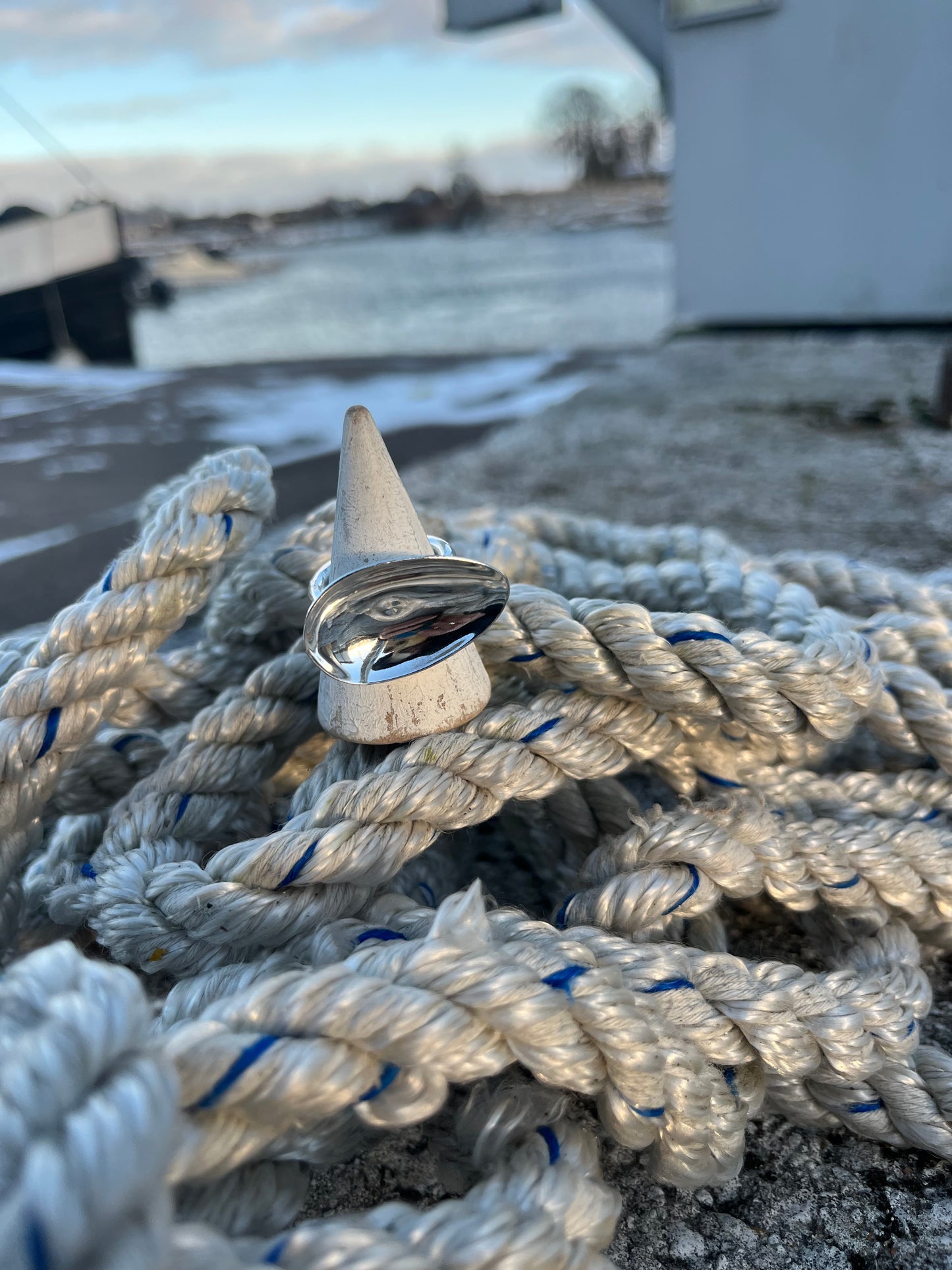 PLUM ring- Recycled real silver spoons