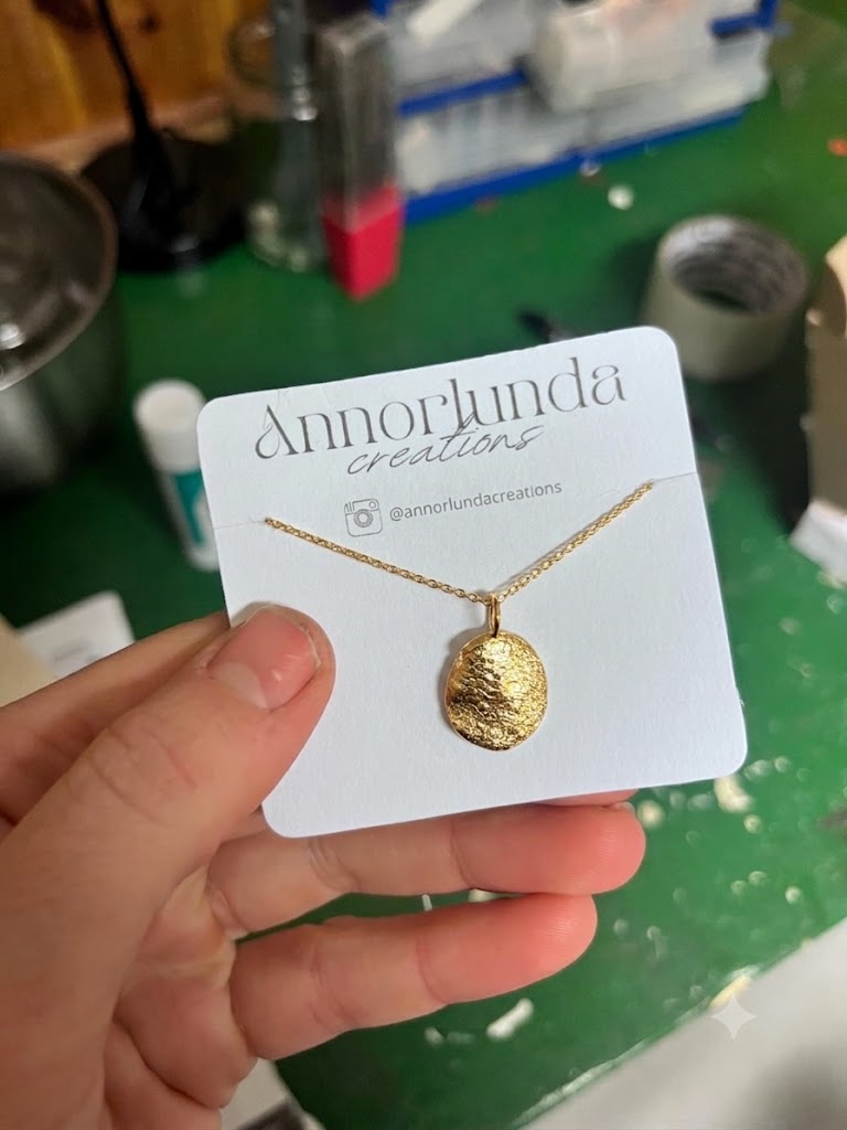 Lasting imprints pendant only in 18k gold vermeil plated on 925 silver