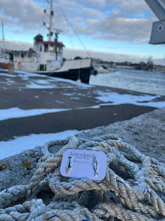 Sardine earrings in Sterling silver