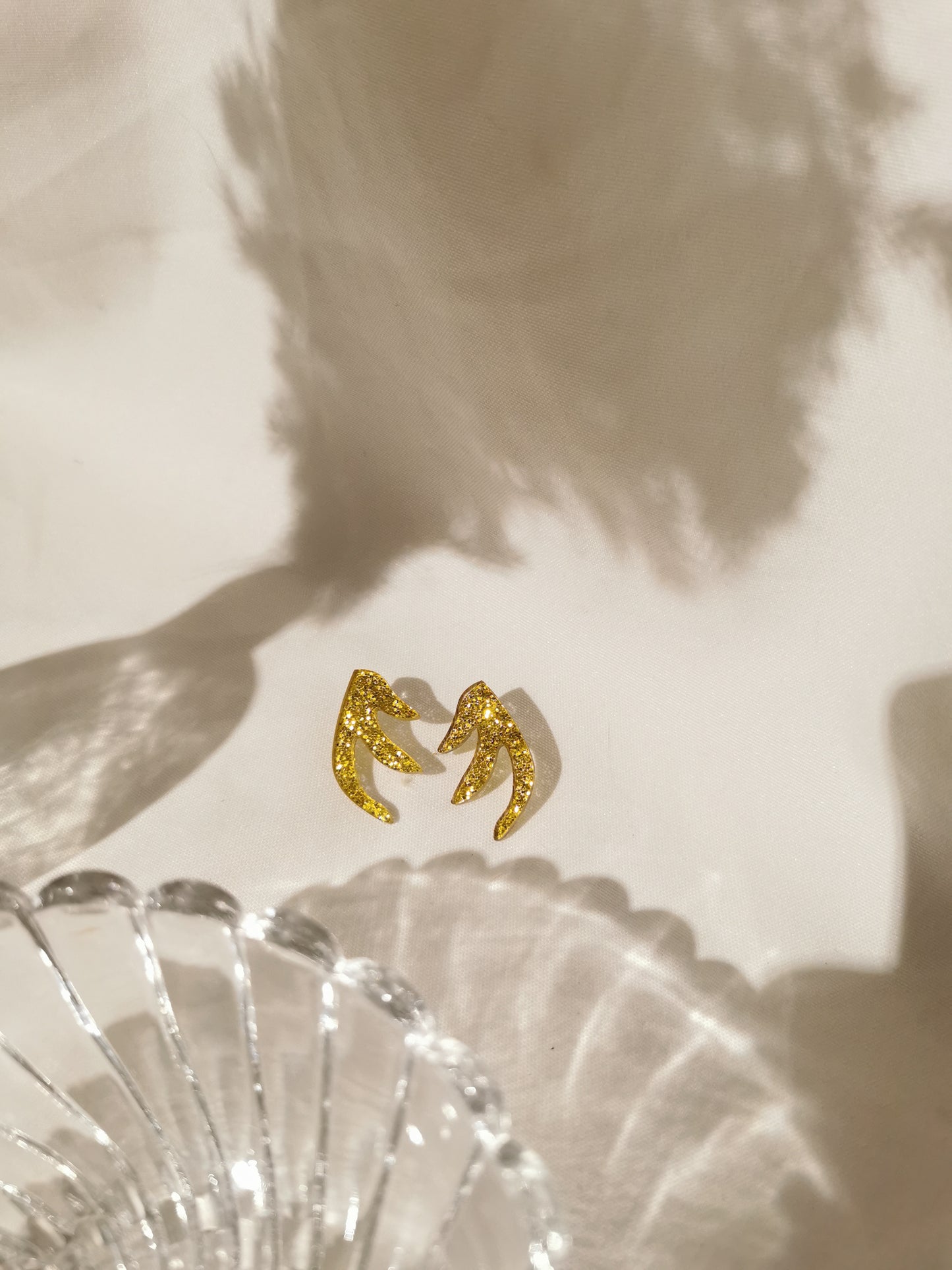 TORA STUDS in SPARKLE GOLD