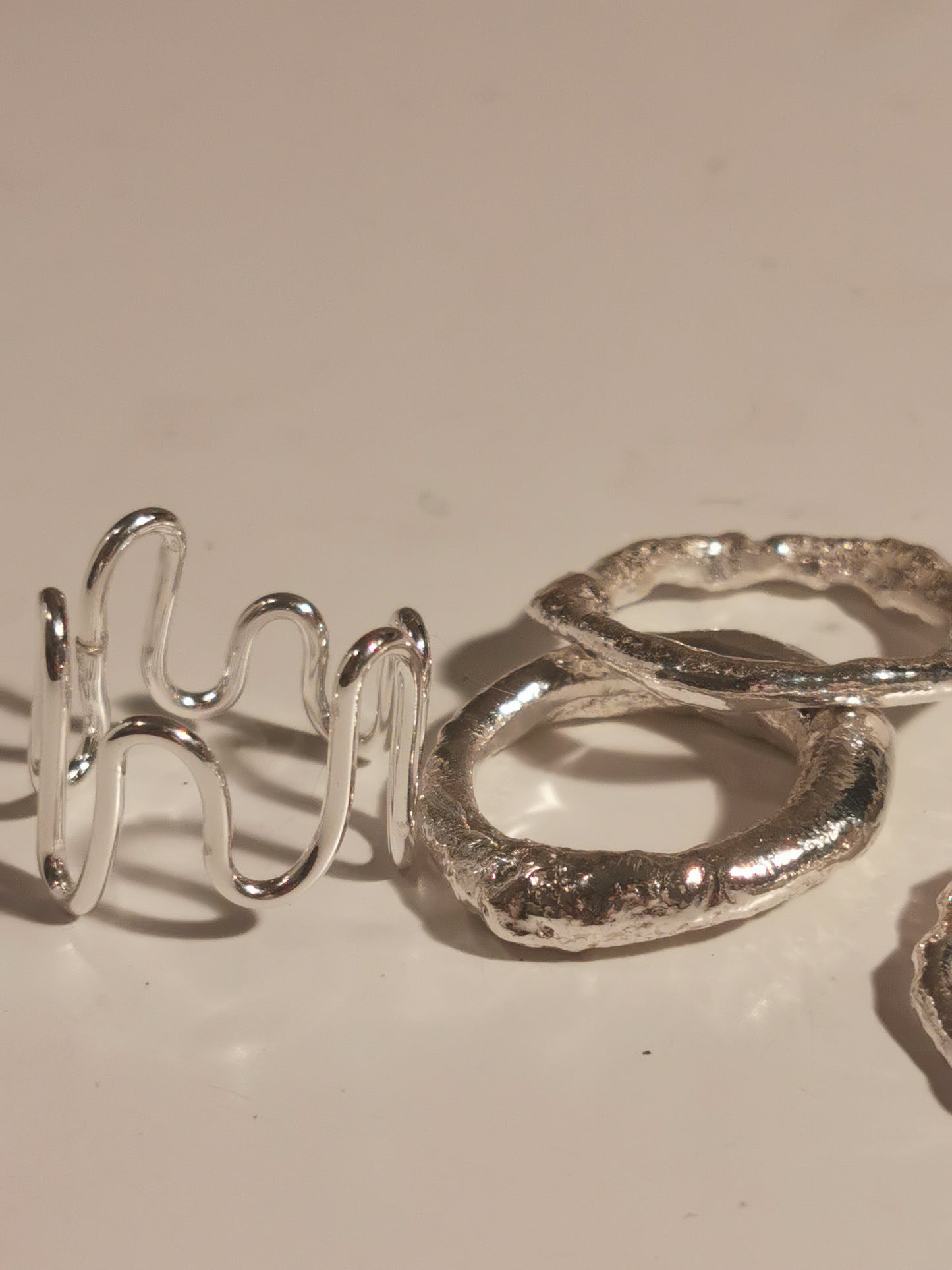 Squiggle ring in 925 Sterling Silver