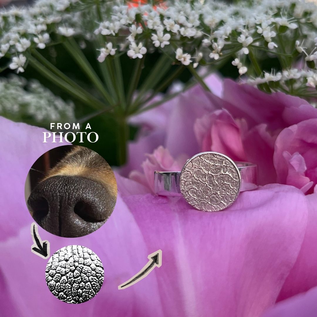Lasting impressions ENGRAVED DOG NOSE RING FROM PHOTO