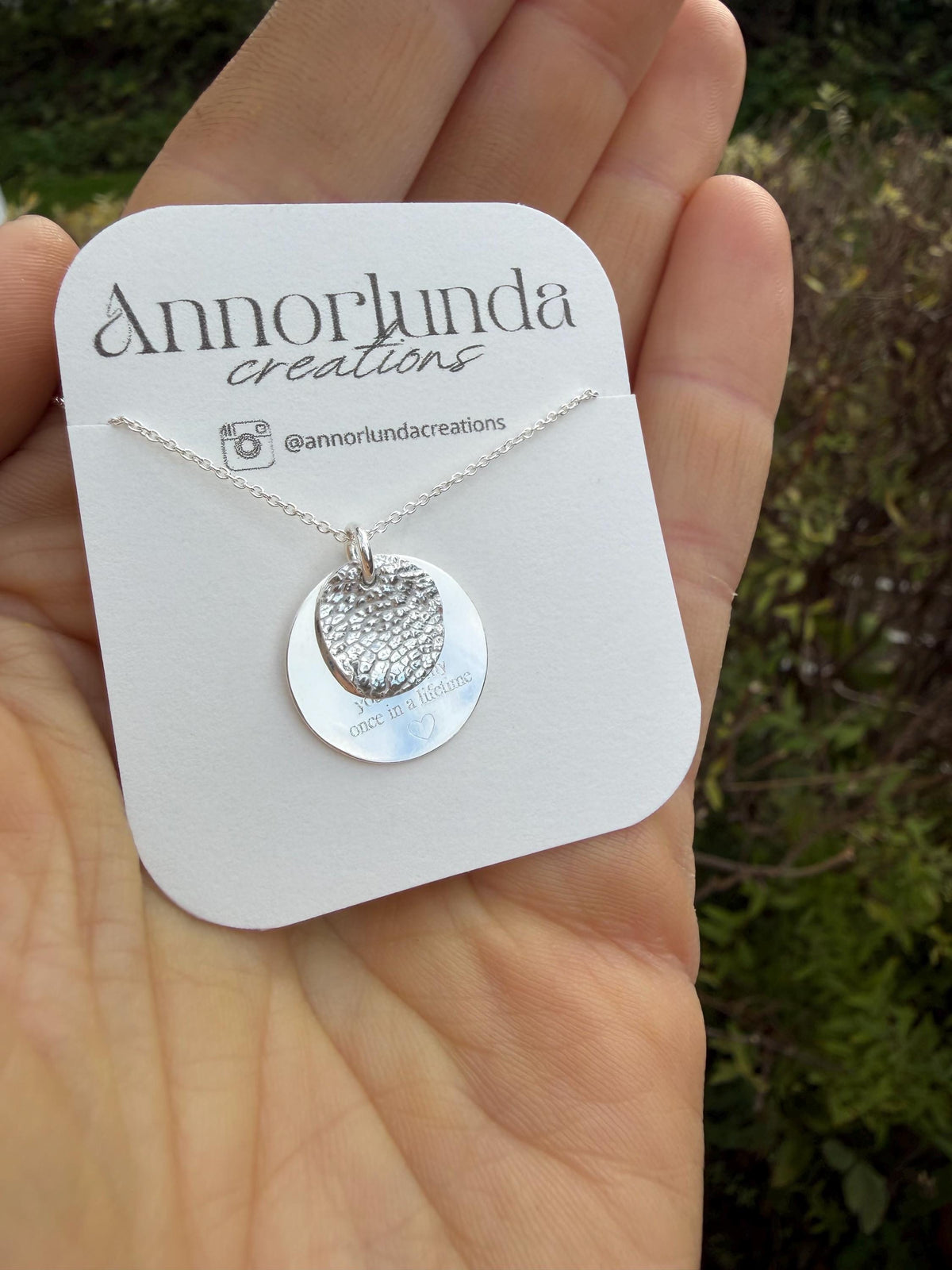 Lasting imprints- STERLING SILVER Dog Nose - Cat nose - paw print- Fingerprint necklace with engraved message