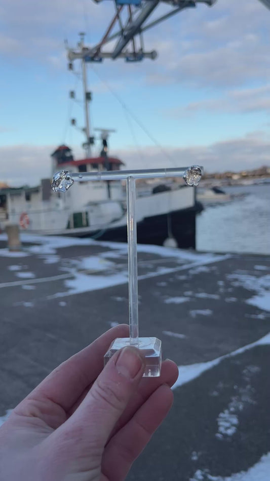 MOLTEN DROP STUDS in 925 Sterling Silver